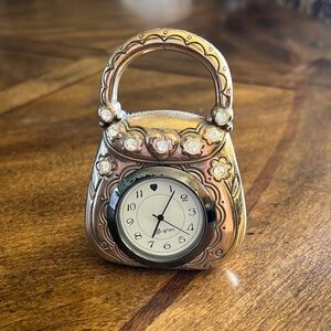 Brighton, silver mini clock